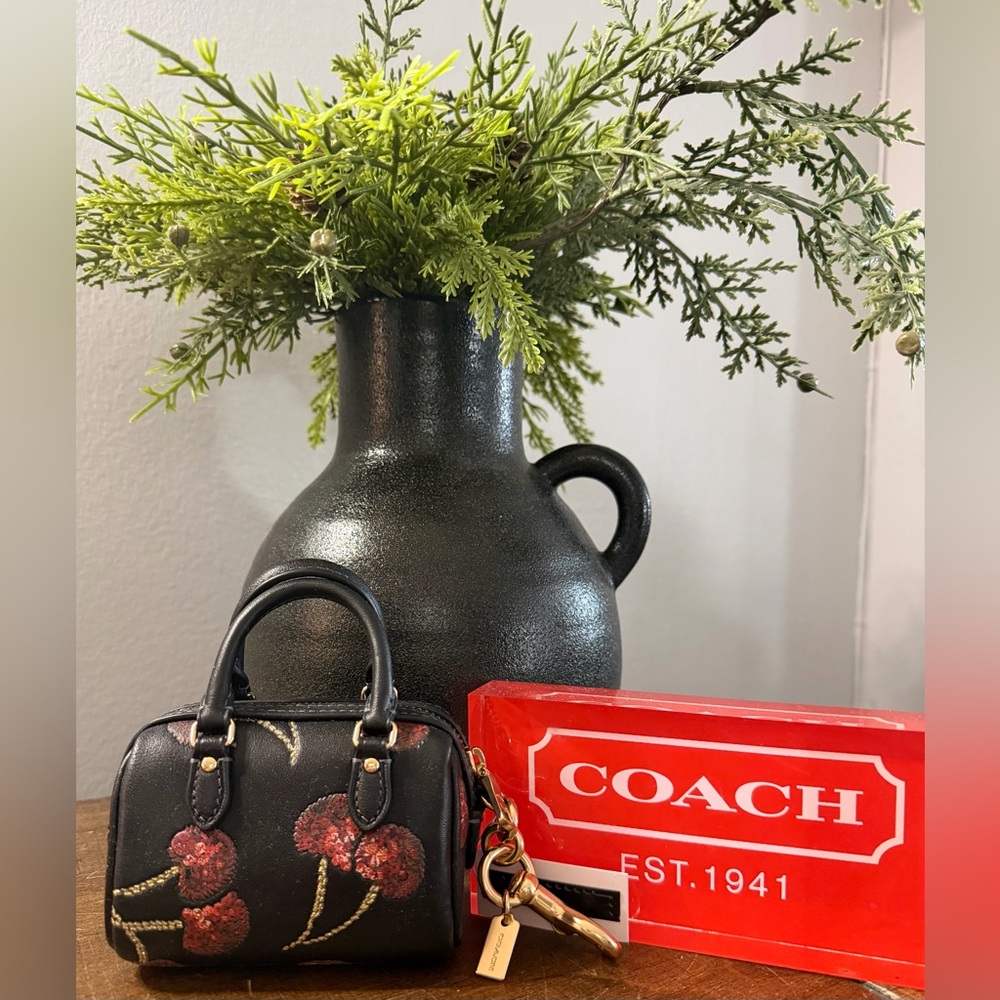 Coach Cherry Rowan Bag Charm (NWT) - Picture 2 of 7